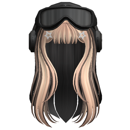 Two Tone Grunge Hair W Goggles In Blonde Roblox
