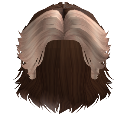 Layered Messy Mullet In Brown And Blonde Roblox