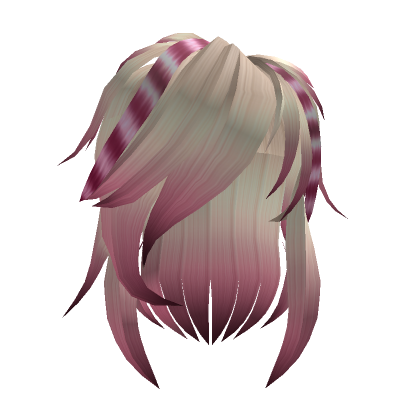 Blonde Pink Y2K Scene Raccoon Hair Roblox