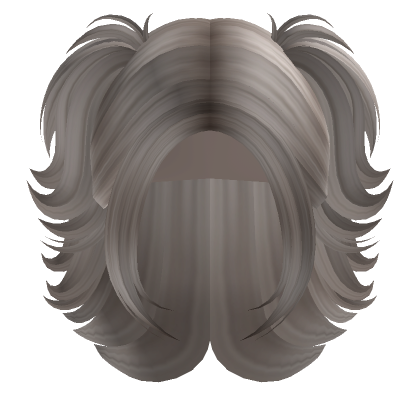 Y2K Short Swirly Curly Pigtail Hair Ash Blonde Roblox