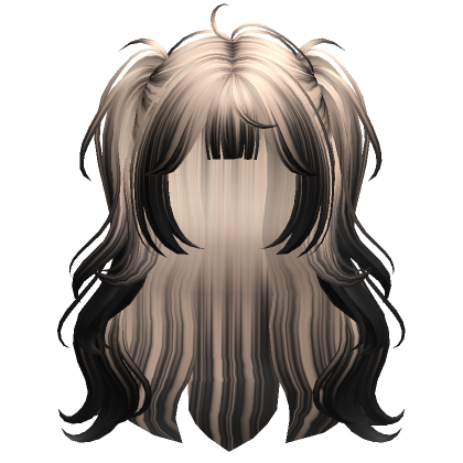 Half Up Half Down Pigtails Black Blonde Roblox