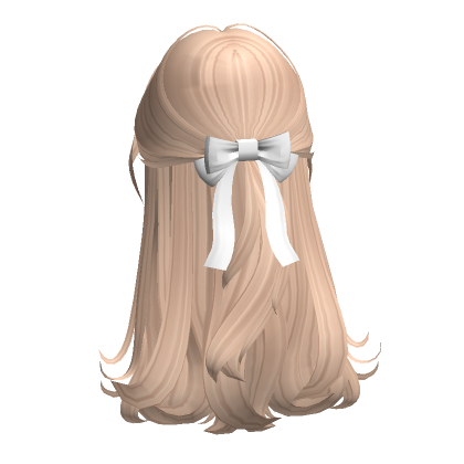 Núcleo de Cottage Macio Metade do Cabelo w Bow In Blonde Roblox