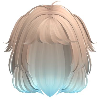 Short Layered Anime Hair W Bangs Blonde Blue Roblox