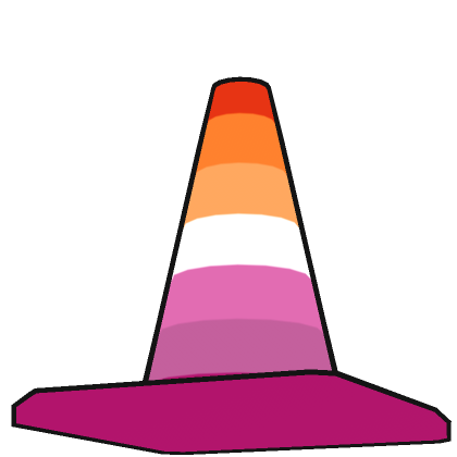 Pride Lesbian Traffic Cone Roblox