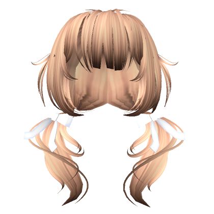 Kawaii Dirty Blonde Pigtails W Bow Roblox