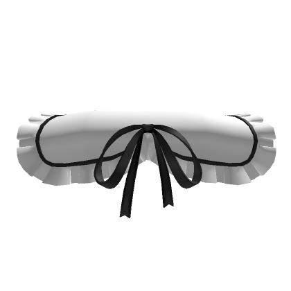 ୨୧ black white ruffle collar with bow 3 0 Roblox Item Rolimon s