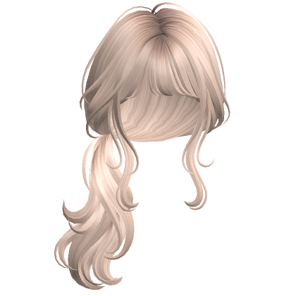 Wavy Low Ponytail Platinum Blonde Roblox