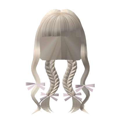 Blonde Cottage Braids With Pink Bows Roblox Item Rolimon S