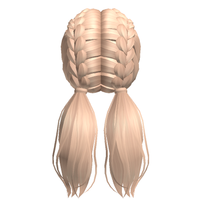 Braided Hair With Low Ponytails In Blonde Roblox