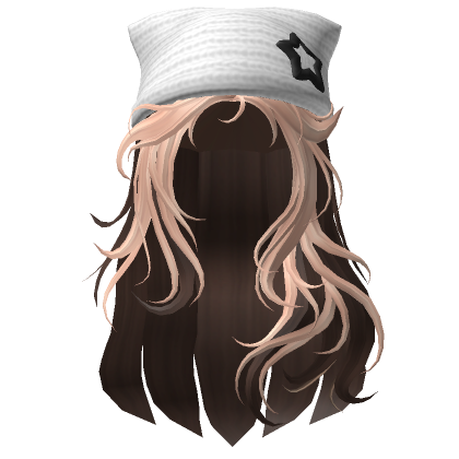 Grunge Cat Beanie Flowy Hair Brown Blonde Roblox