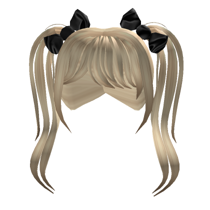 Y K Blonde Curly Pigtails With Bows Roblox Item Rolimon S