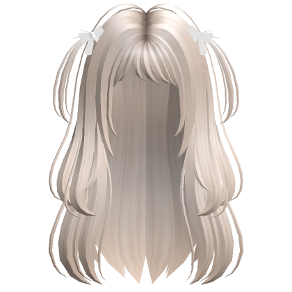 Cute Bow Pigtails Platinum Blonde Roblox