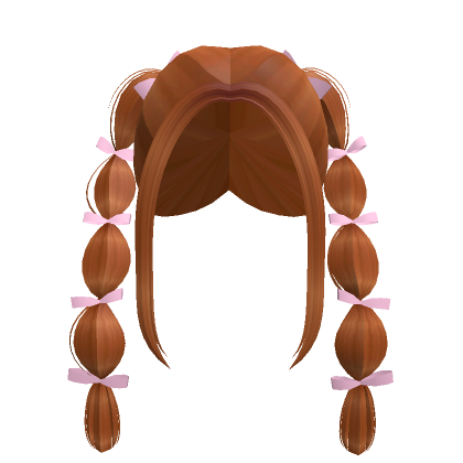 Ginger Pink Bows Pigtail Hair Roblox Item Rolimon S