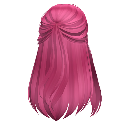 Straight Half Up Half Down Updo Hot Pink Roblox
