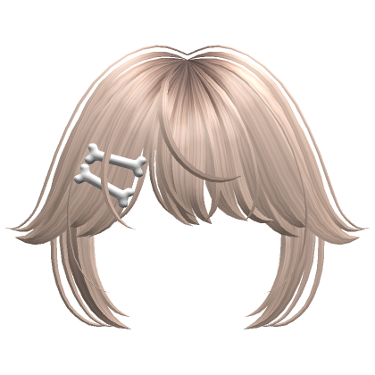 Anime Bangs With Bone Hairclip Platinum Blonde Roblox Item Rolimon S