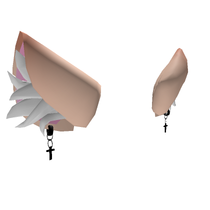 Cute Kawai Blonde Cat Ears W Black Earrings Roblox Item Rolimon S