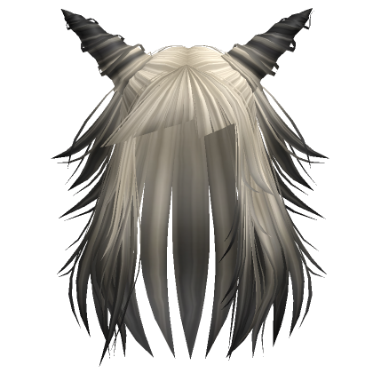 Emo Rockstar Horn Buns Blonde Black Ombre Roblox