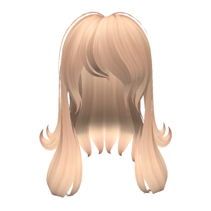 Curly Anime Hair With Side Swoop In Blonde Roblox