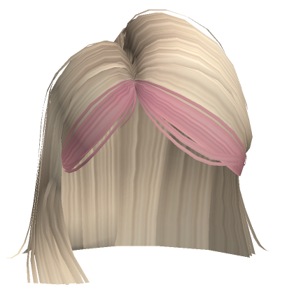 Short Side Swept Bob In Blonde Pink Roblox