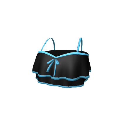 Chibi Doll Bikini Top Black Blue Roblox