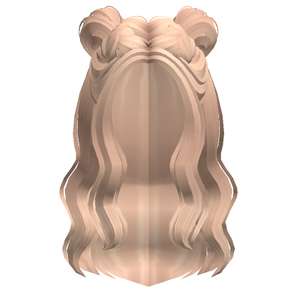 Braided Wavy Preppy Hair W Buns Blonde Roblox