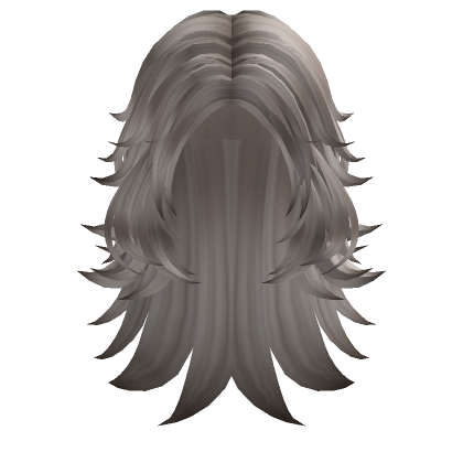 Fluffy Layered Wolfcut Ash Blonde Roblox
