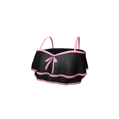 Chibi Doll Bikini Top Black Pink Roblox