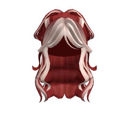 Two Tone Wavy Half Up Ponytail Red Blonde Roblox