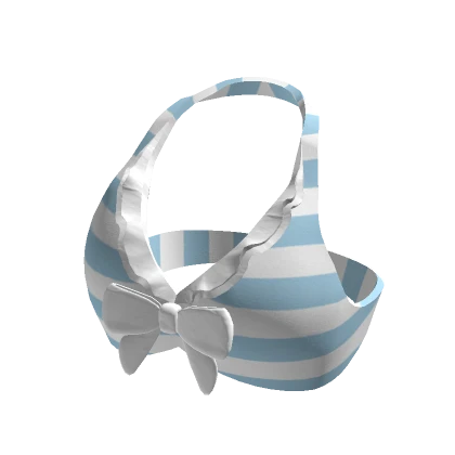 Cute Doll Bikini Top Blue Stripe Roblox