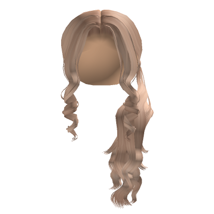 Curly Side Ponytail In Blonde Roblox