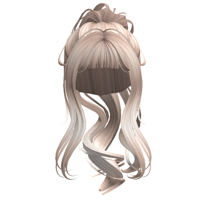 Platinum Blonde Messy Fluffy High Curled Ponytail S Code Price