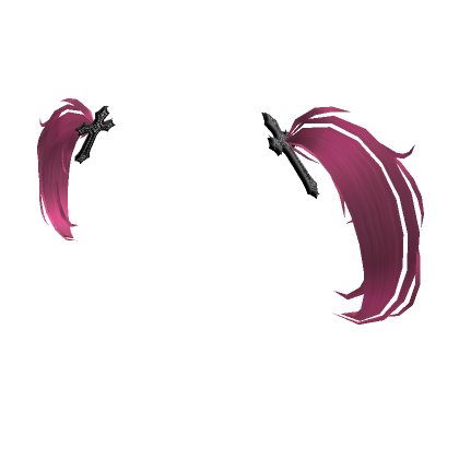 Gothic Cross Pigtail Extensions In Hot Pink Roblox Item Rolimon S
