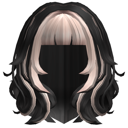 Two Tone Cute Lush Messy Short Hair Black Blonde Roblox