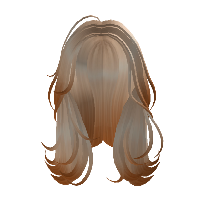 Blonde Orange Long Wavy Windswept Middle Part Flip Roblox Item