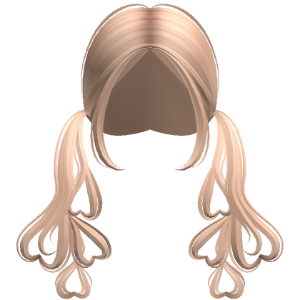 Long Wispy Heart Shaped Pigtails Blonde Roblox