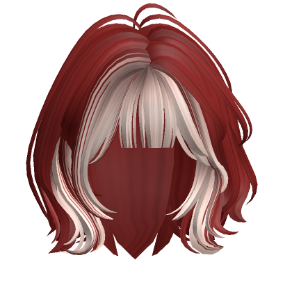 Two Tone Short Grunge Bob In Red Blonde Roblox