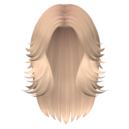Long Fluffy Layered Wolfcut Blonde Roblox