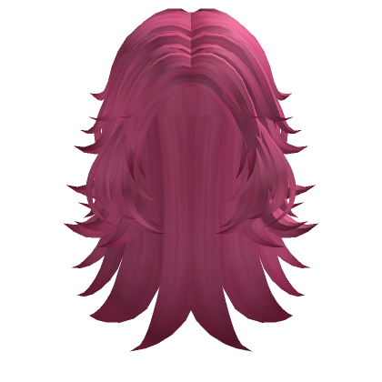 Fluffy Layered Wolfcut Hot Pink Roblox