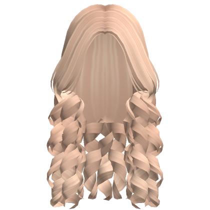 Long Styled Curly Preppy Girl Hair Blonde Roblox