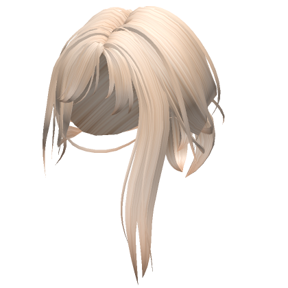Manga Messy Low Half Done Bun Hair Blonde Roblox
