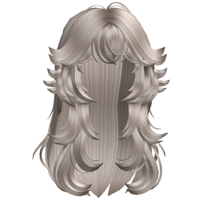 Anime Wolfcut Layered Messy Hair Ash Blonde Roblox