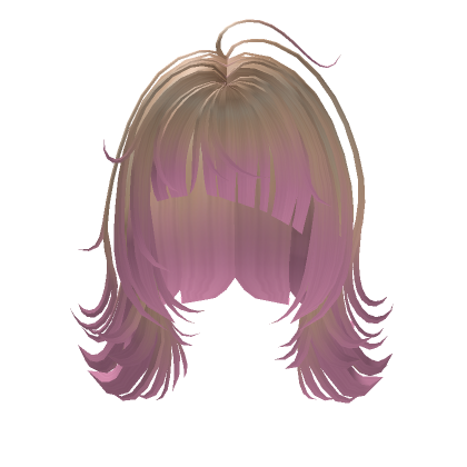 Blonde And Pink Emo WolfCut And Messy Short Hair Roblox