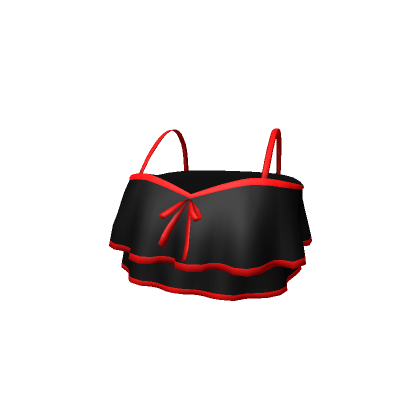 Chibi Doll Bikini Top Black Red Roblox