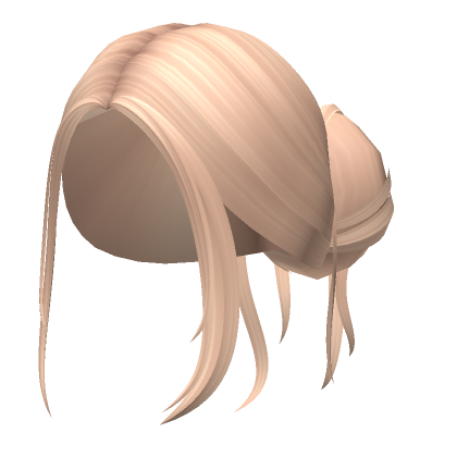 Preppy Lazy Messy Summer Bun With Bangs In Blonde Roblox