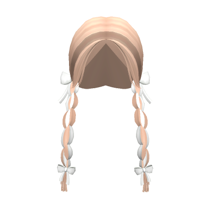 Blonde Braids W White Ribbon S Code Price Rblxtrade