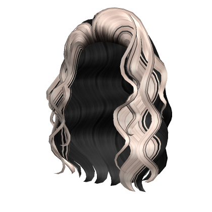 Voluminous Two Tone Waves In Black Blonde Roblox