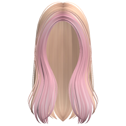 Long Soft Straight Fluffy Hair Blonde Pink Roblox