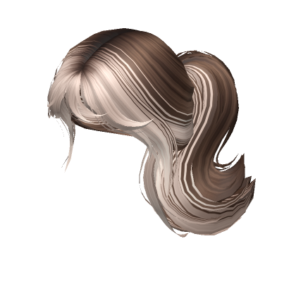 Two Tone Fluffy Ponytail In Brown Blonde Roblox