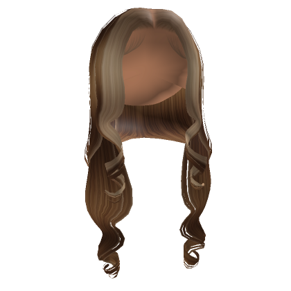 Middle Part W Curled Ends Brown And Blonde Roblox