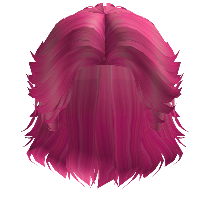 Layered Messy Mullet In Hot Pink Roblox